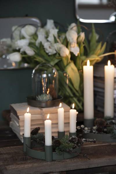 Ib Laursen Kronelys Rustikk Elfenben