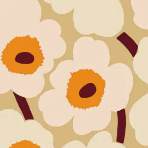 Hovedbilde Marimekko Unikko Serviett Kaffe Beige Orange