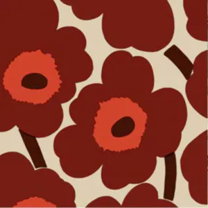 Hovedbilde Marimekko Unikko Serviett Lunsj Red Cream