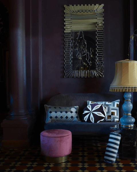 Christina Lundsteen Pute Joanna Aubergine/Dusty White/Camel